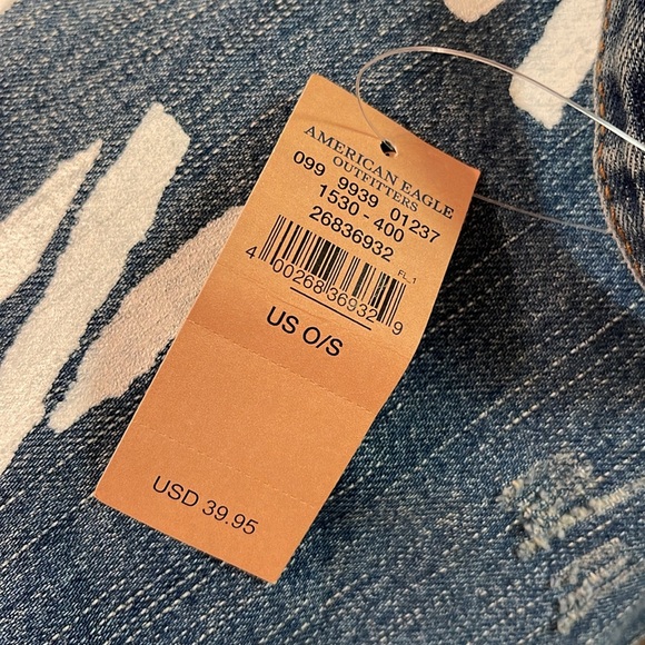 American Eagle Distressed Denim Tote New with Tags - Picture 11 of 16